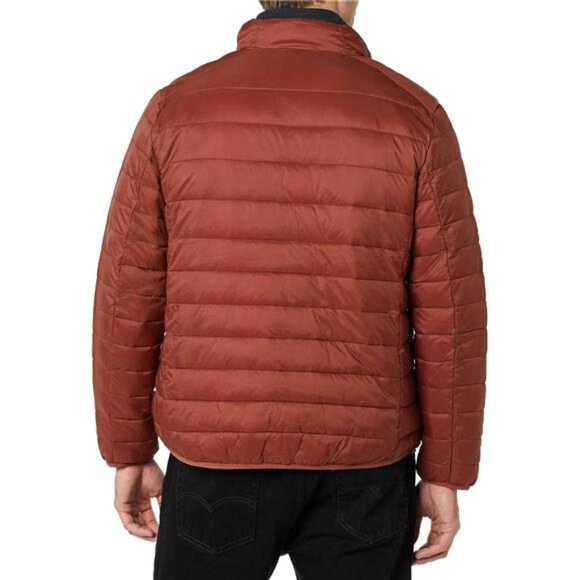 Mens Lightweight Puffer Jacket Packable Water Resistant Winter Coat Big Tall - Picture 5 of 7